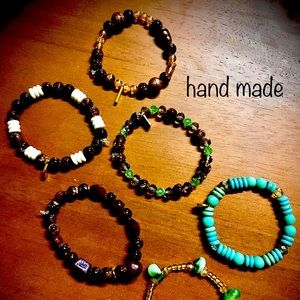 Handmade glass beaded bracelets
